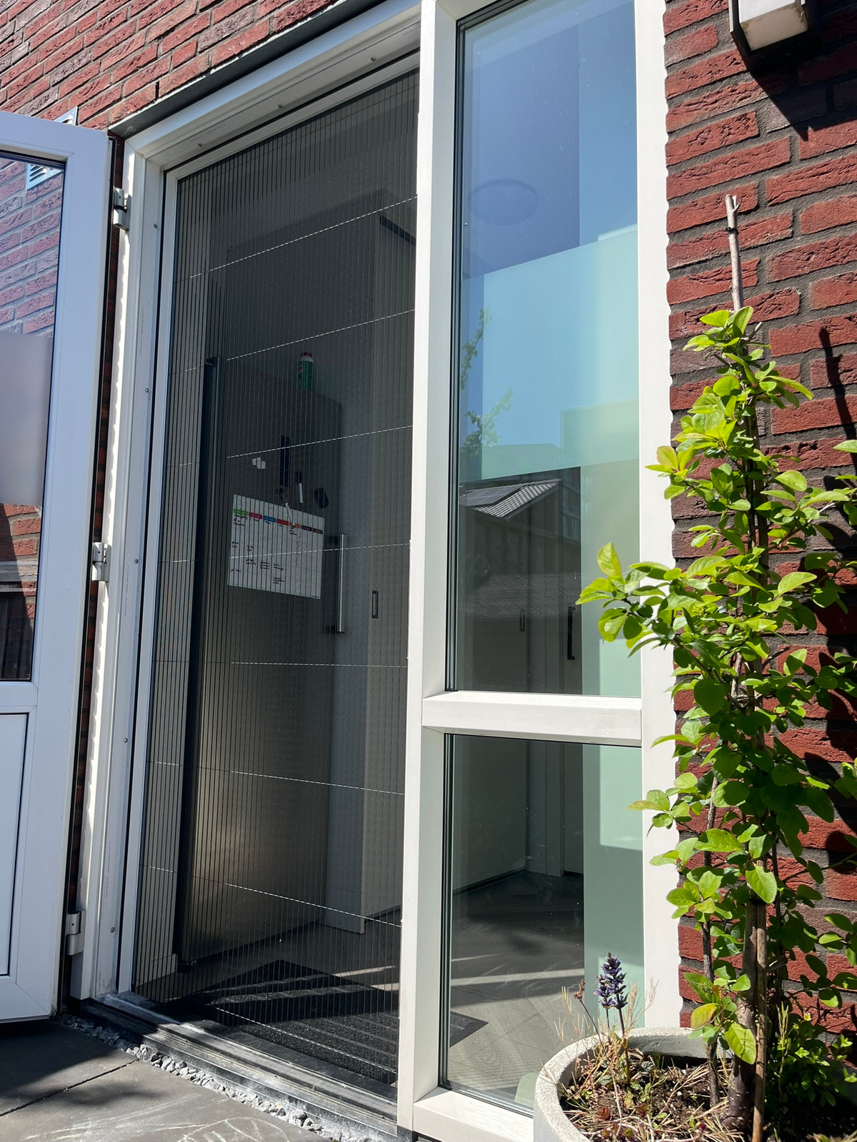 Plissé Hordeur voor Enkele Deur